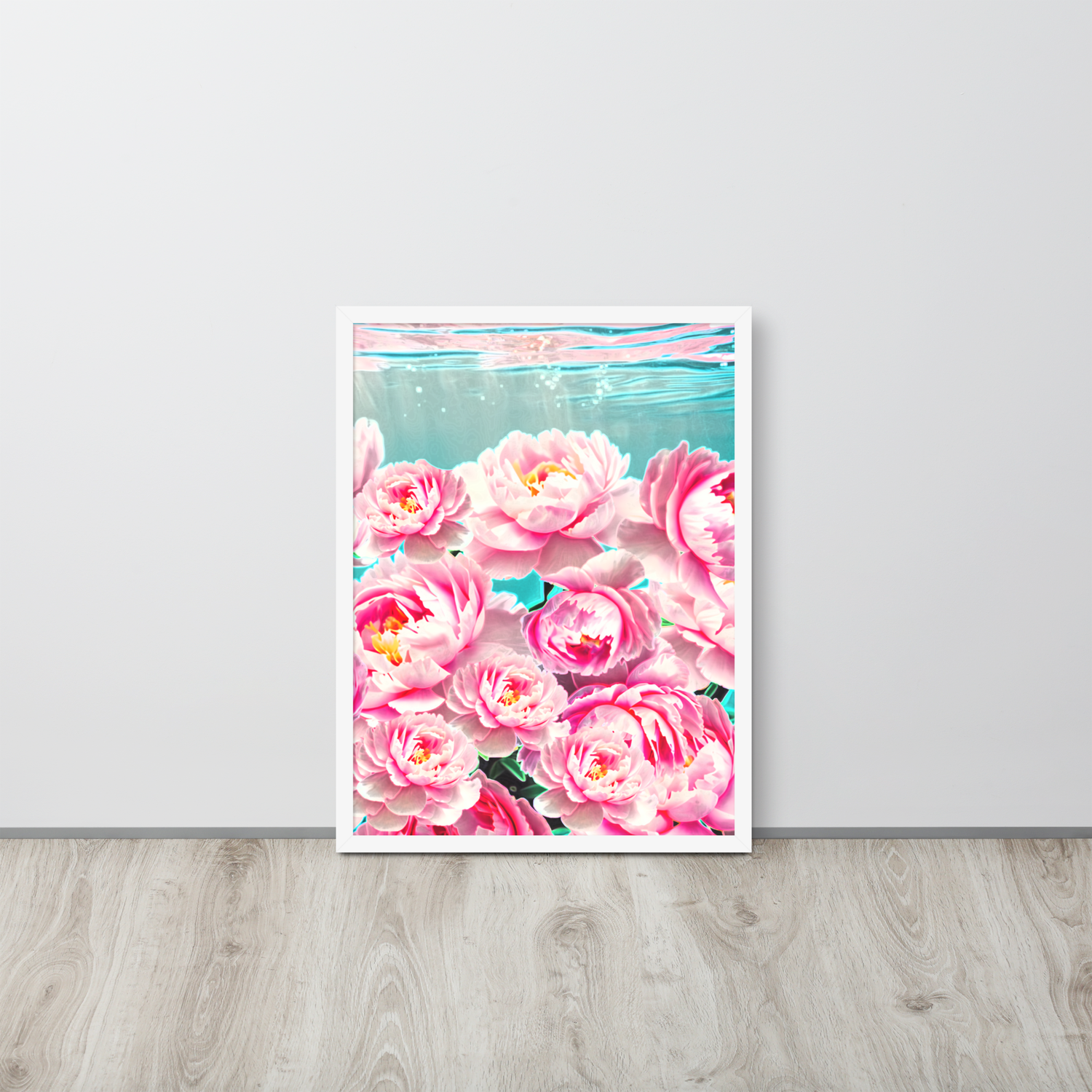 Framed Wall Art - Peonies Drowning