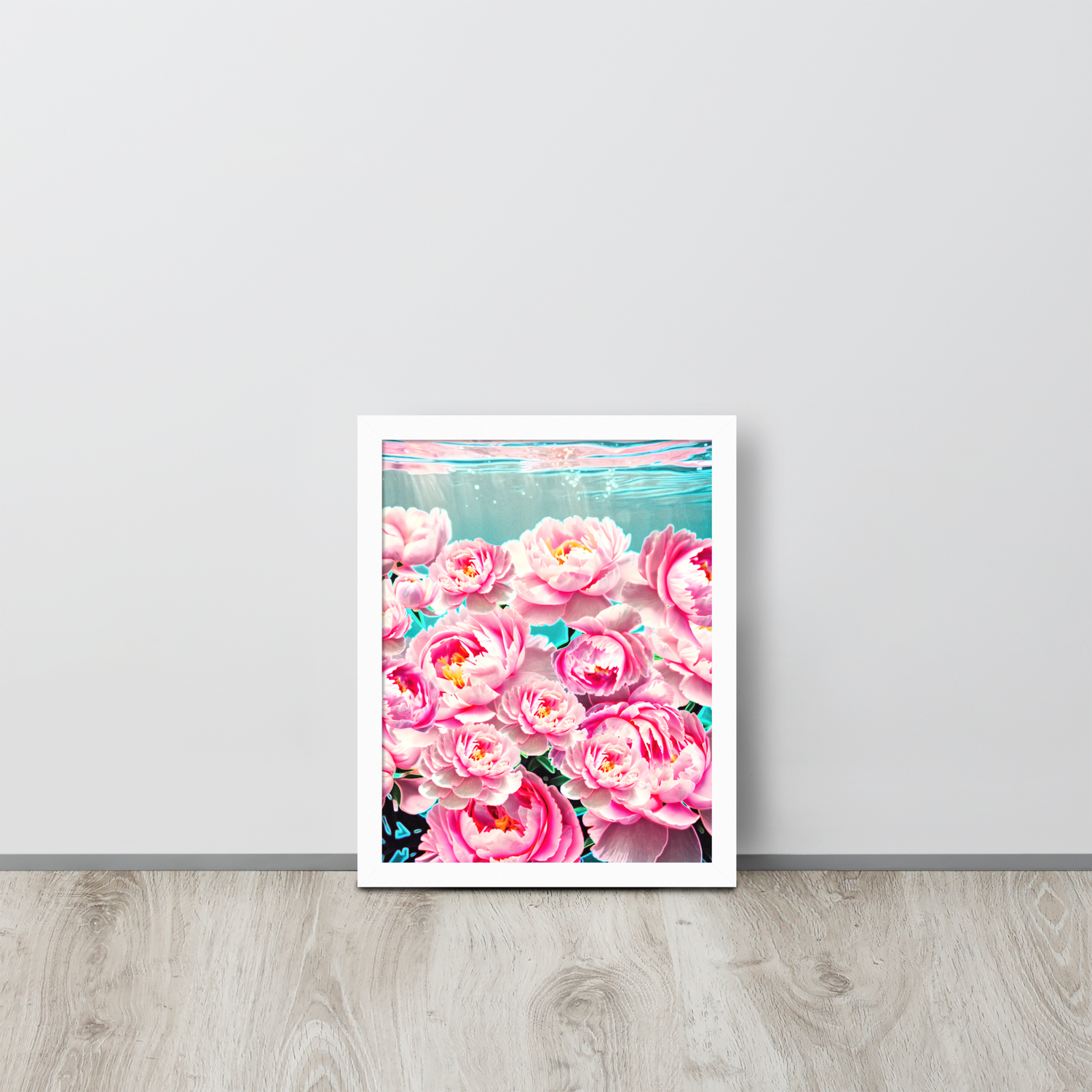 Framed Wall Art - Peonies Drowning