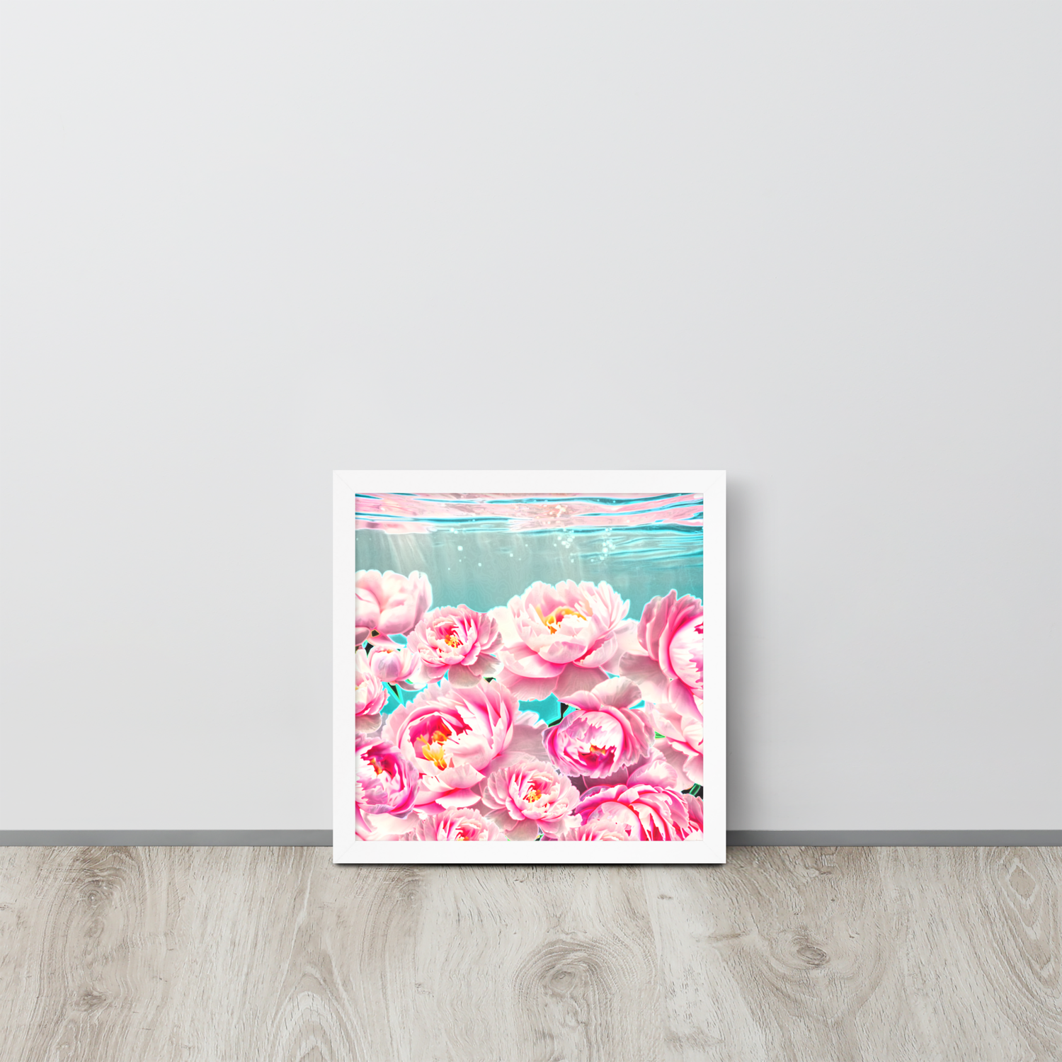 Framed Wall Art - Peonies Drowning
