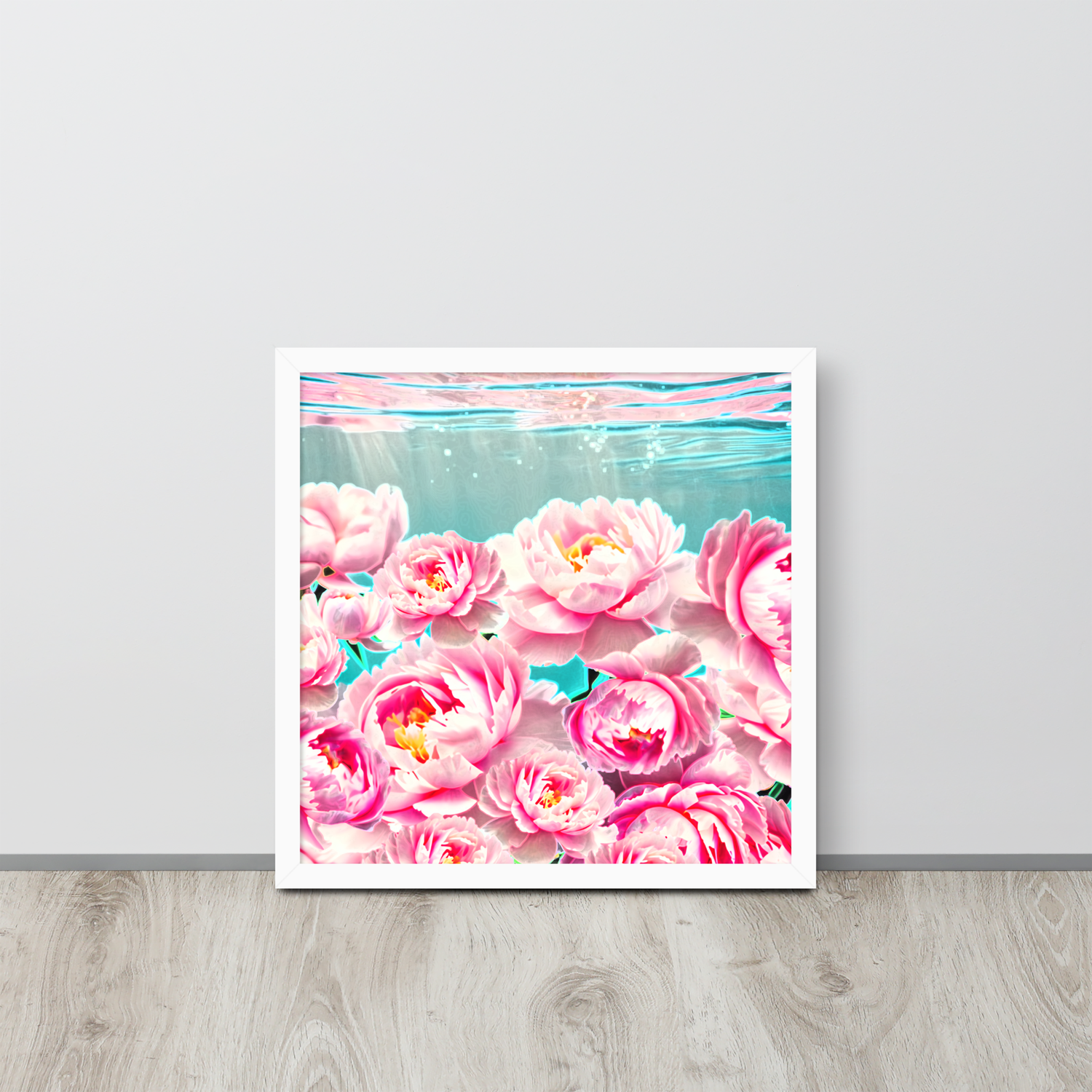 Framed Wall Art - Peonies Drowning