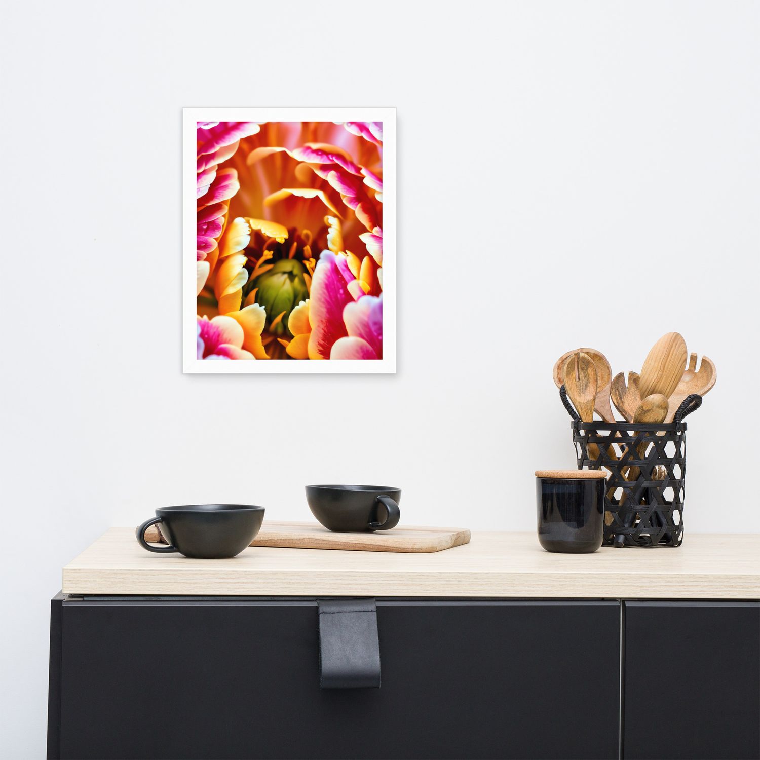Framed Wall Art - Poised Peonies