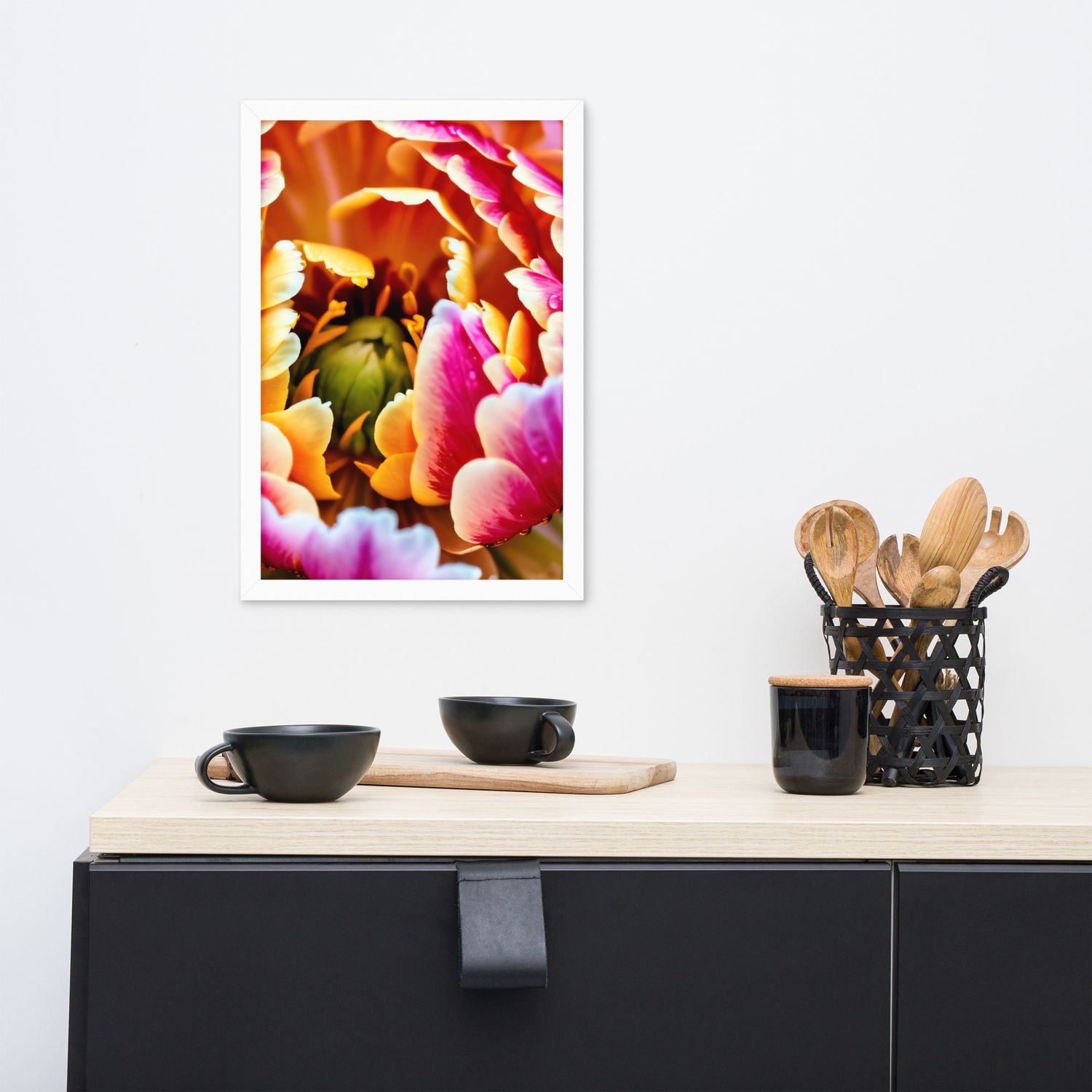 Framed Wall Art - Poised Peonies