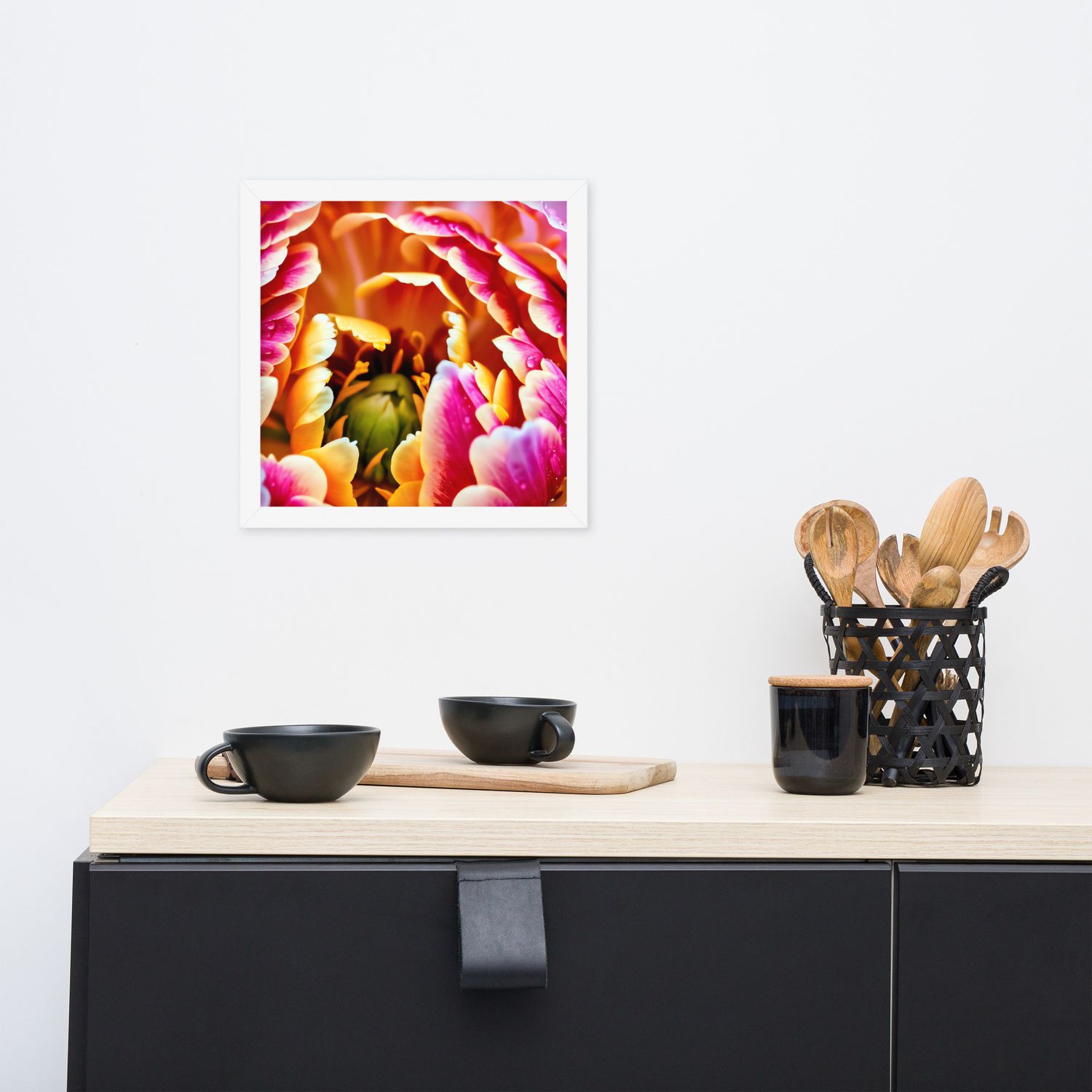 Framed Wall Art - Poised Peonies