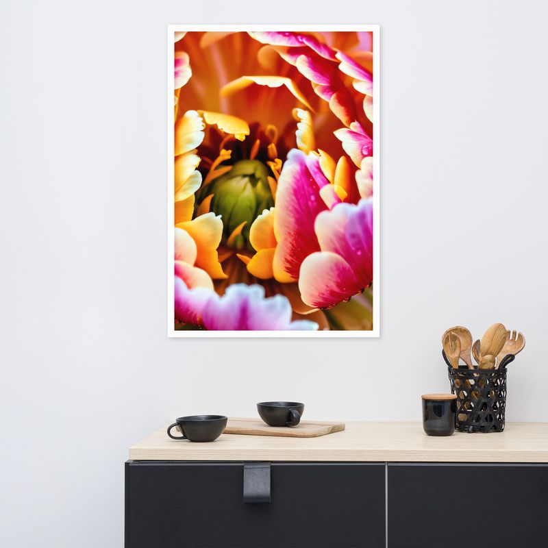 Framed Wall Art - Poised Peonies