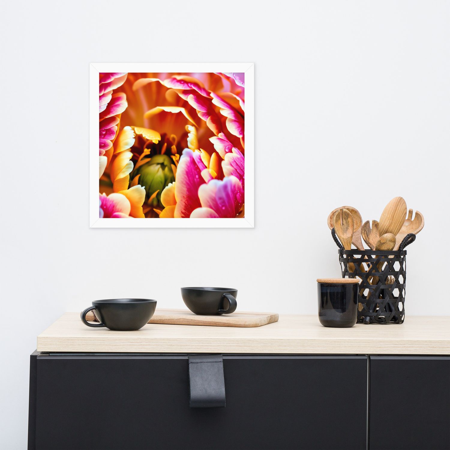 Framed Wall Art - Poised Peonies