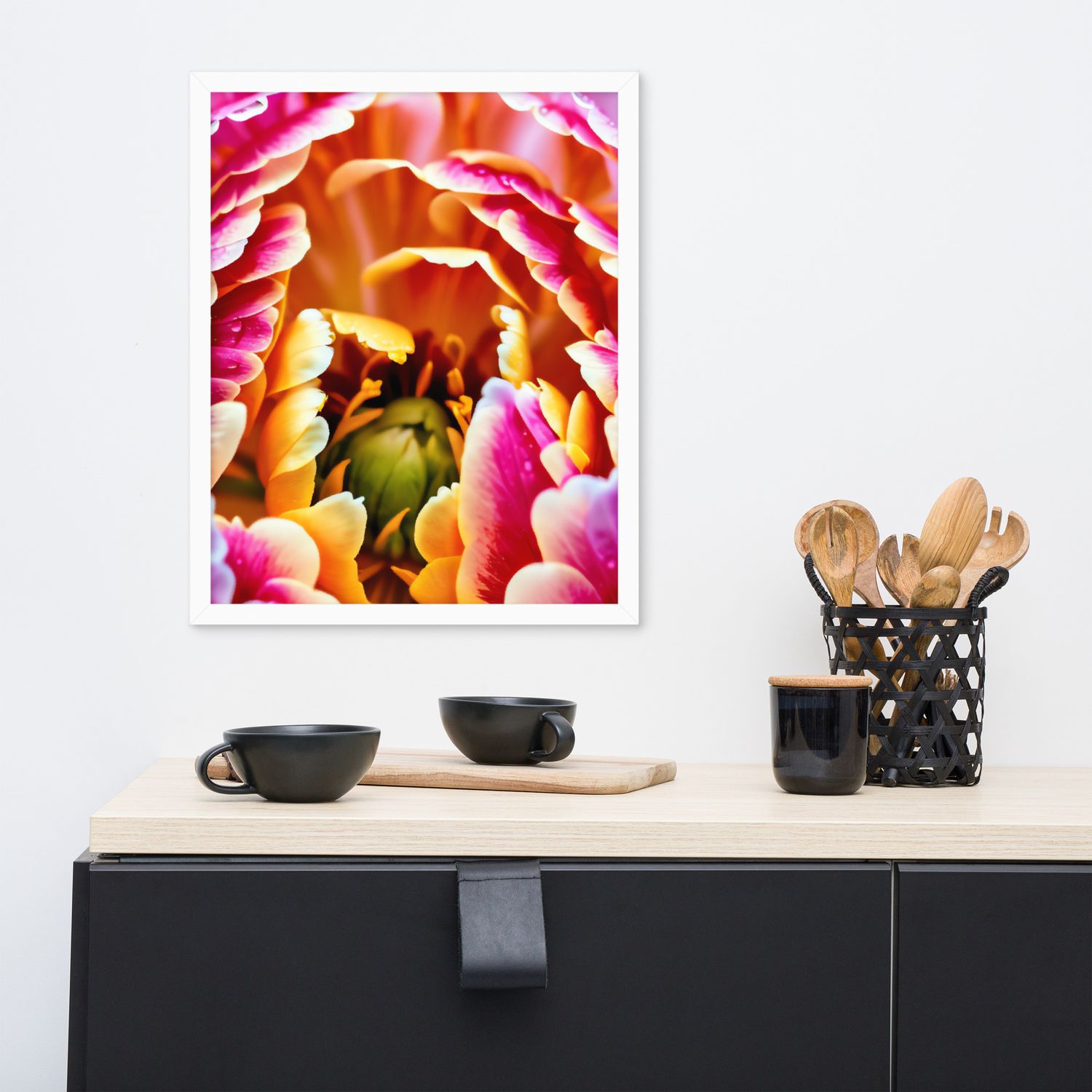 Framed Wall Art - Poised Peonies