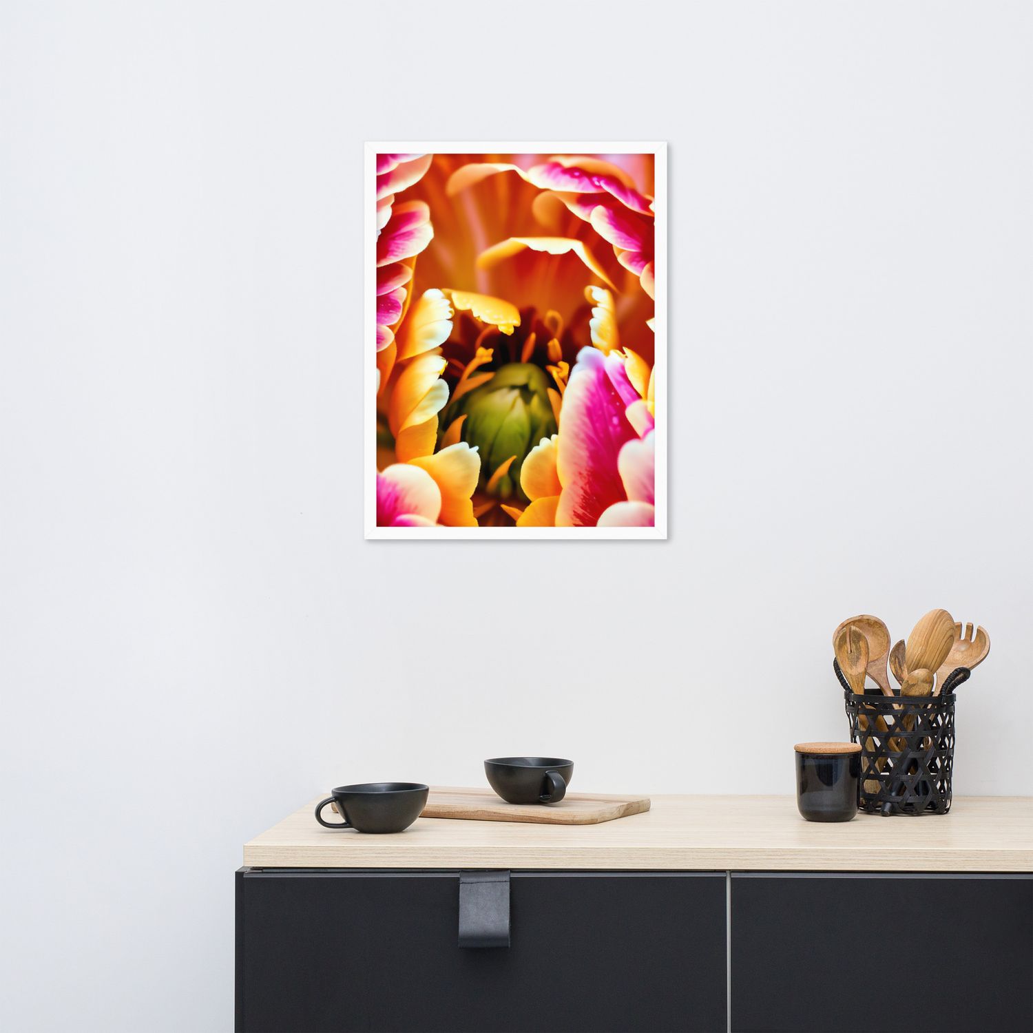 Framed Wall Art - Poised Peonies
