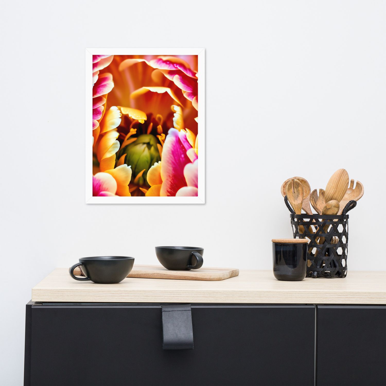 Framed Wall Art - Poised Peonies