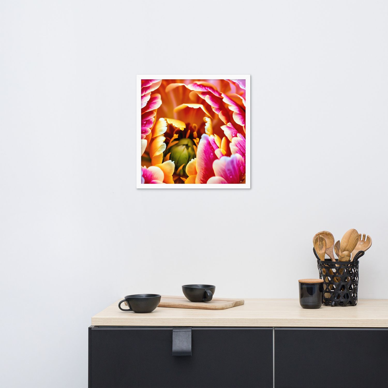 Framed Wall Art - Poised Peonies
