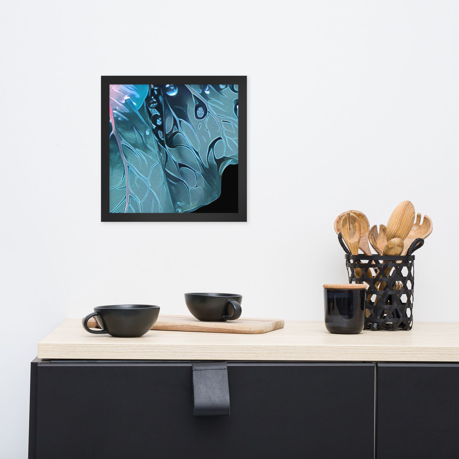 Framed Wall Art - Neon Hibiscus
