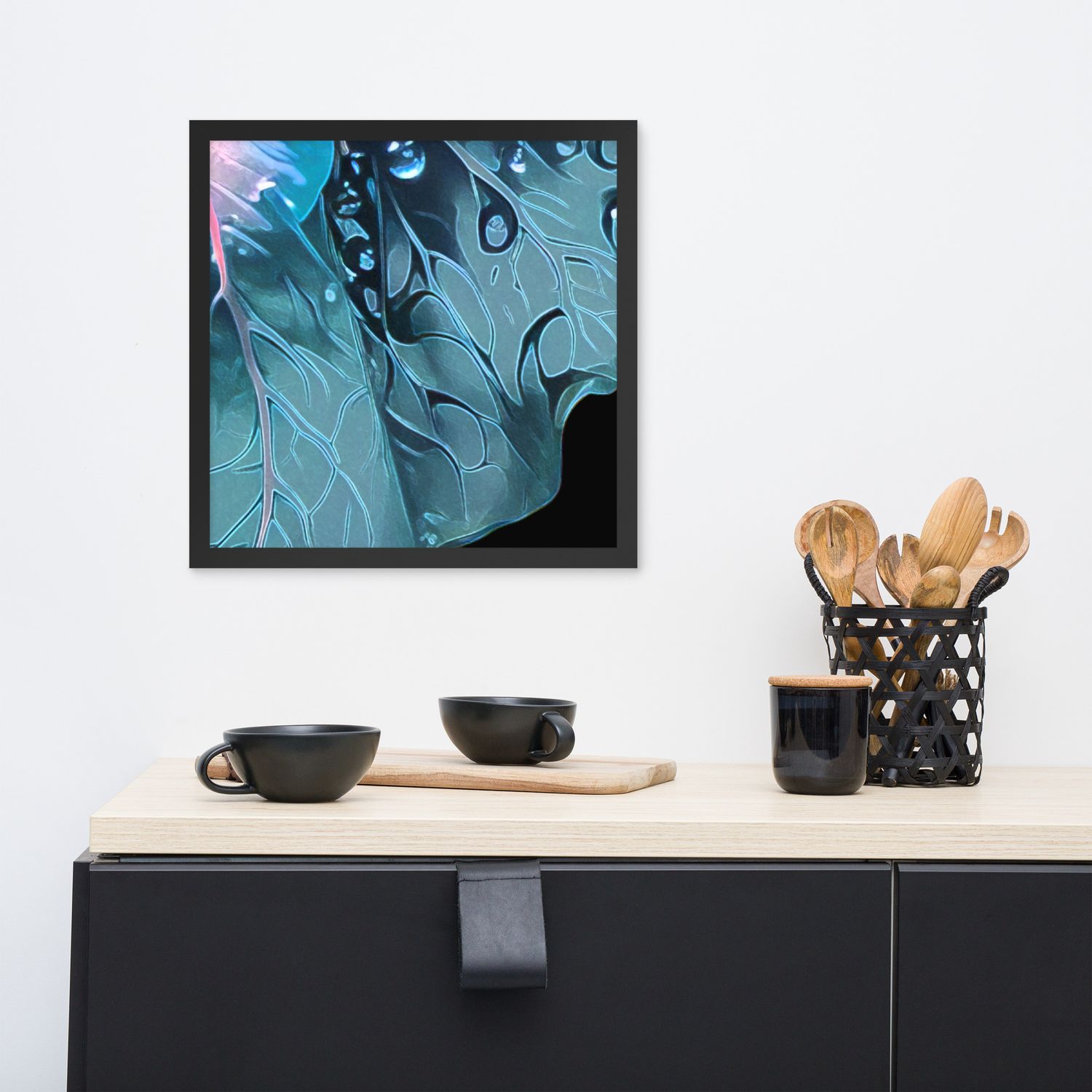 Framed Wall Art - Neon Hibiscus