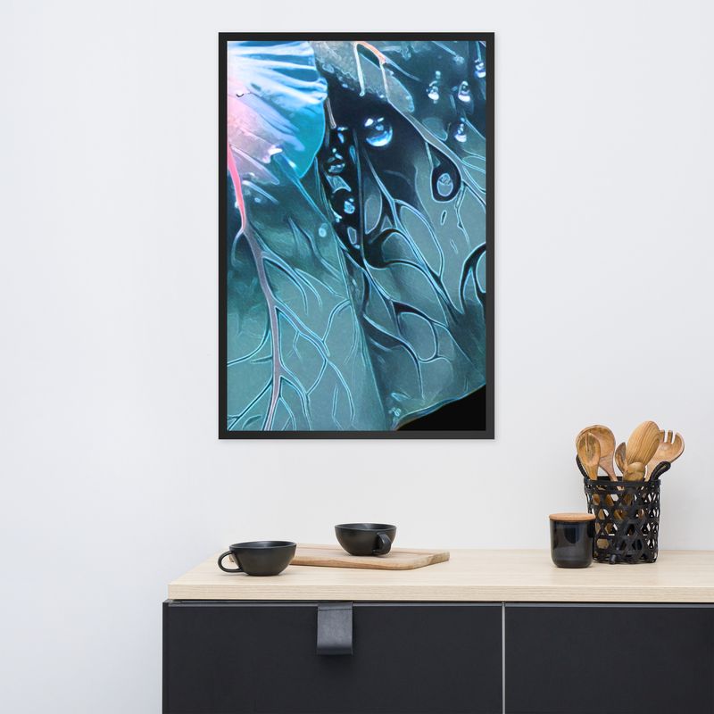 Framed Wall Art - Neon Hibiscus