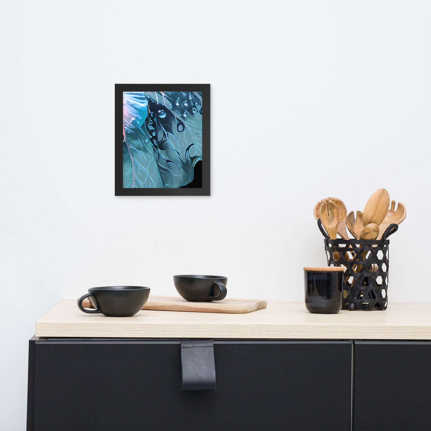 Framed Wall Art - Neon Hibiscus