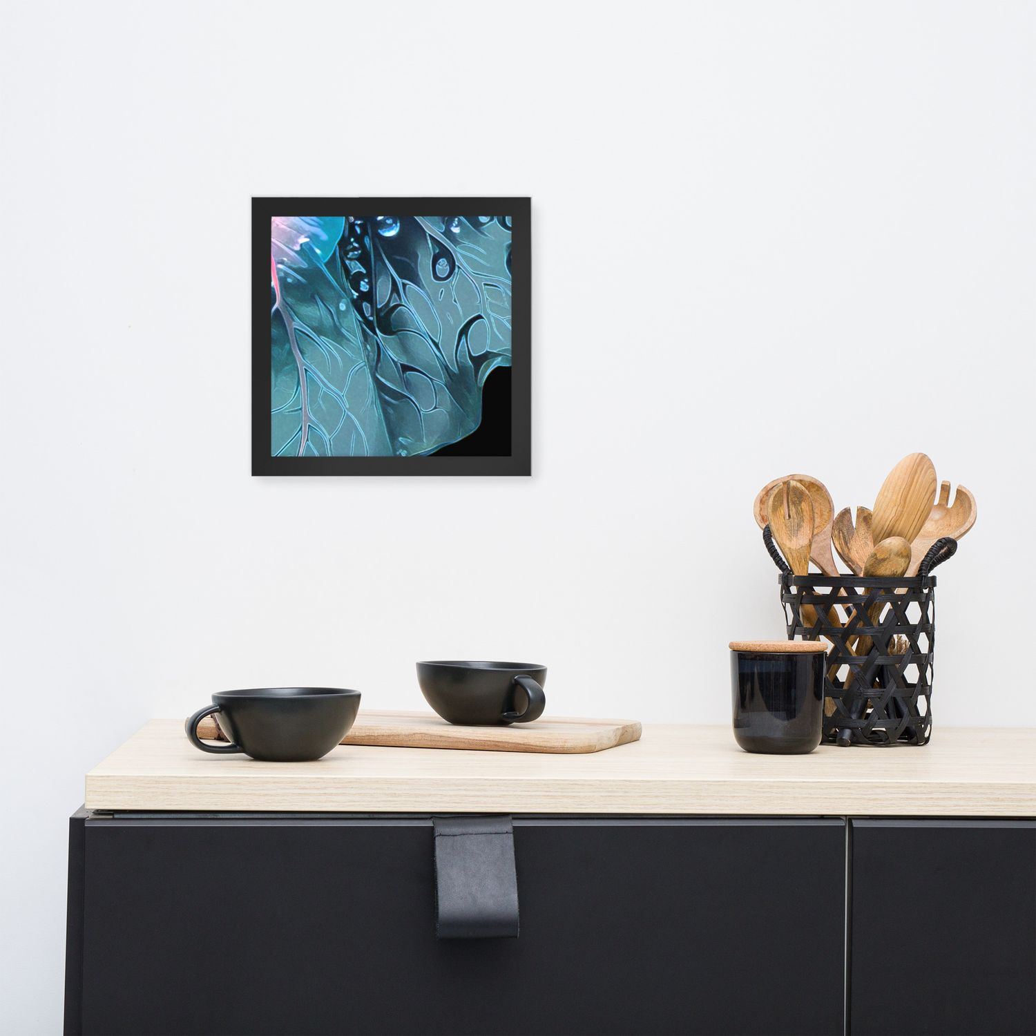 Framed Wall Art - Neon Hibiscus
