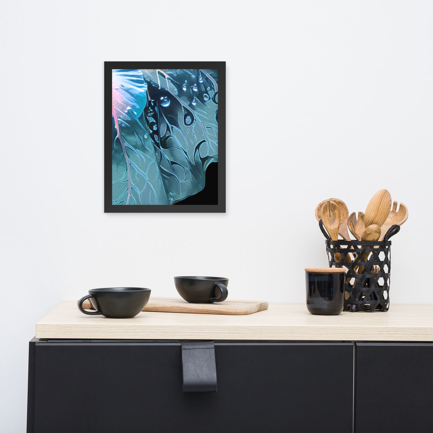 Framed Wall Art - Neon Hibiscus