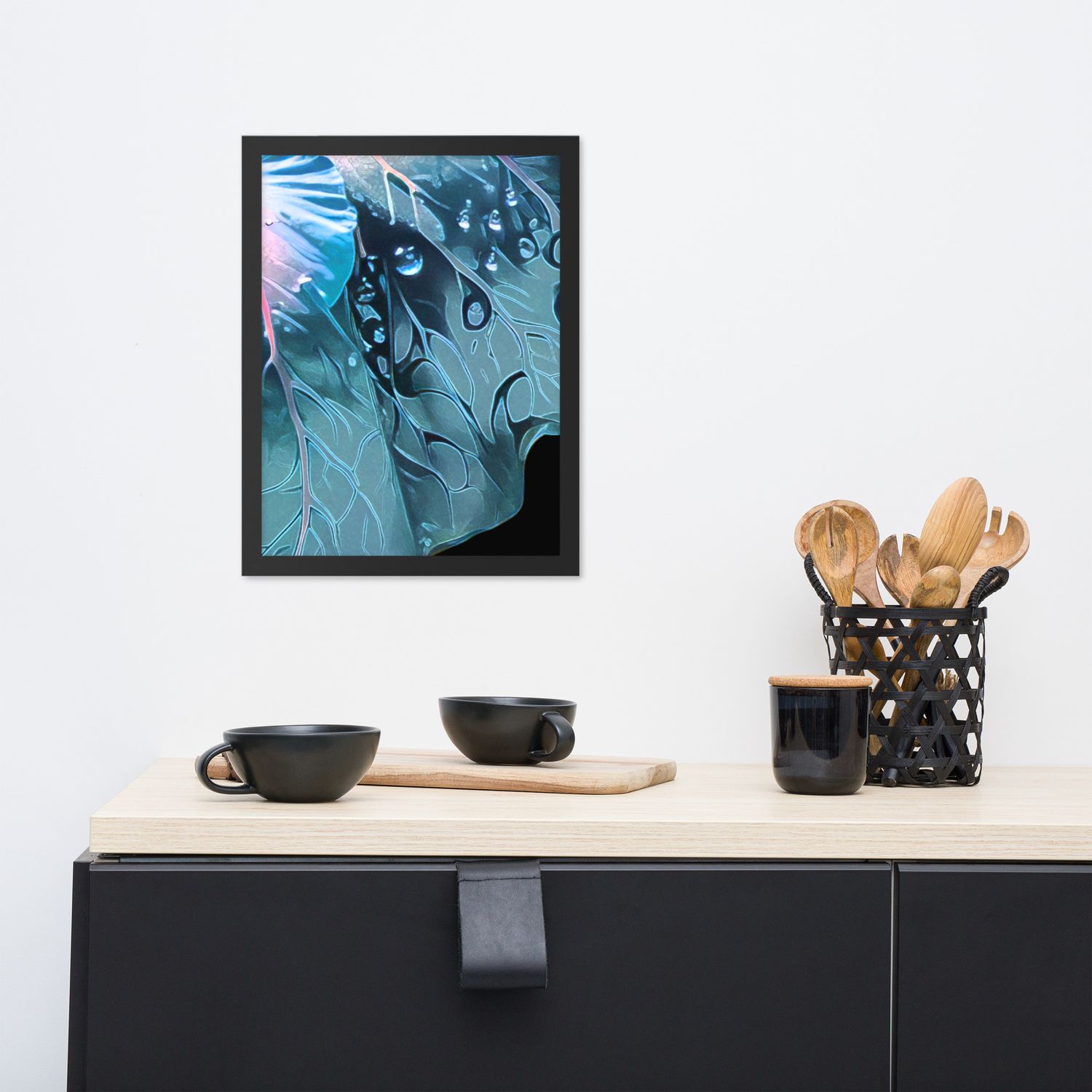 Framed Wall Art - Neon Hibiscus
