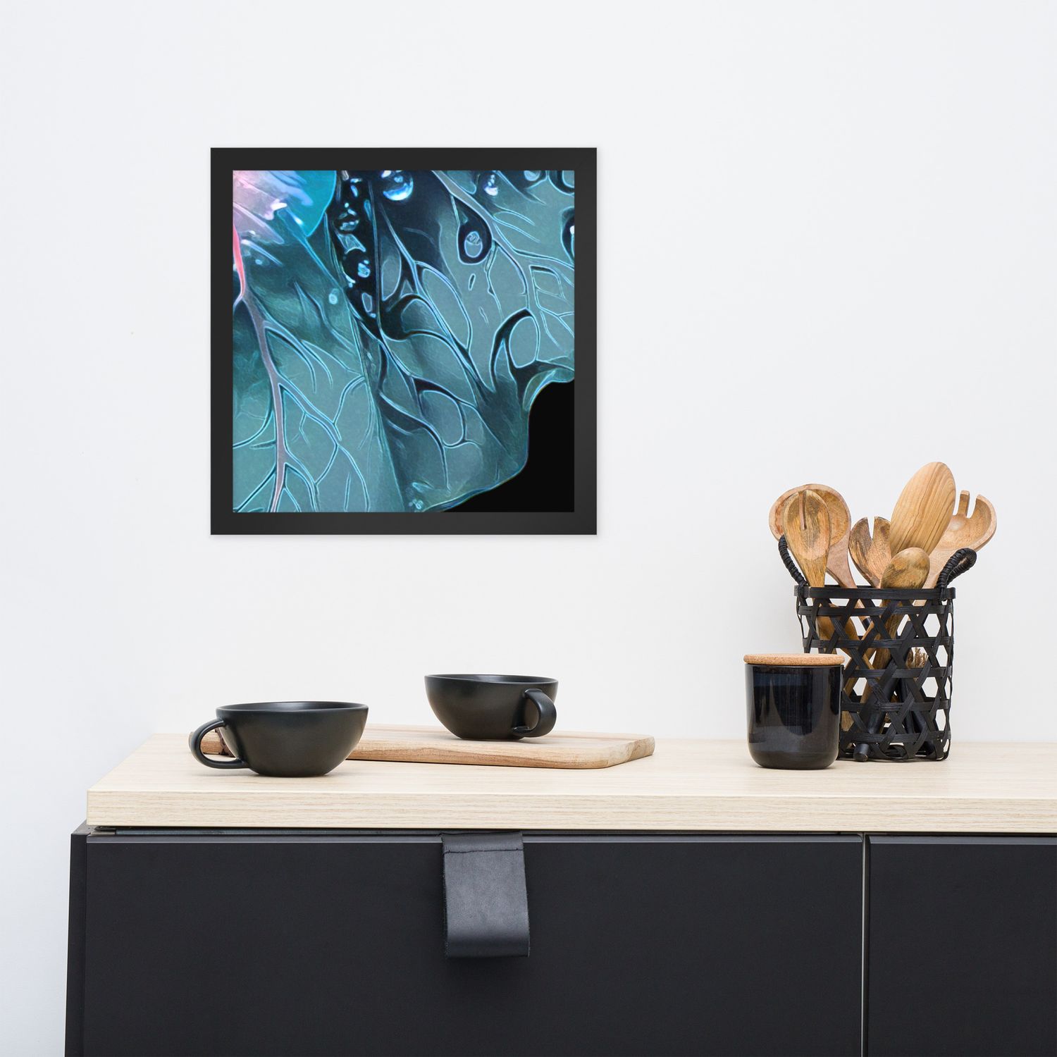 Framed Wall Art - Neon Hibiscus