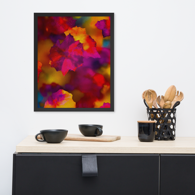 Framed Wall Art - Botanical Floral - Fall Colors Frenzy