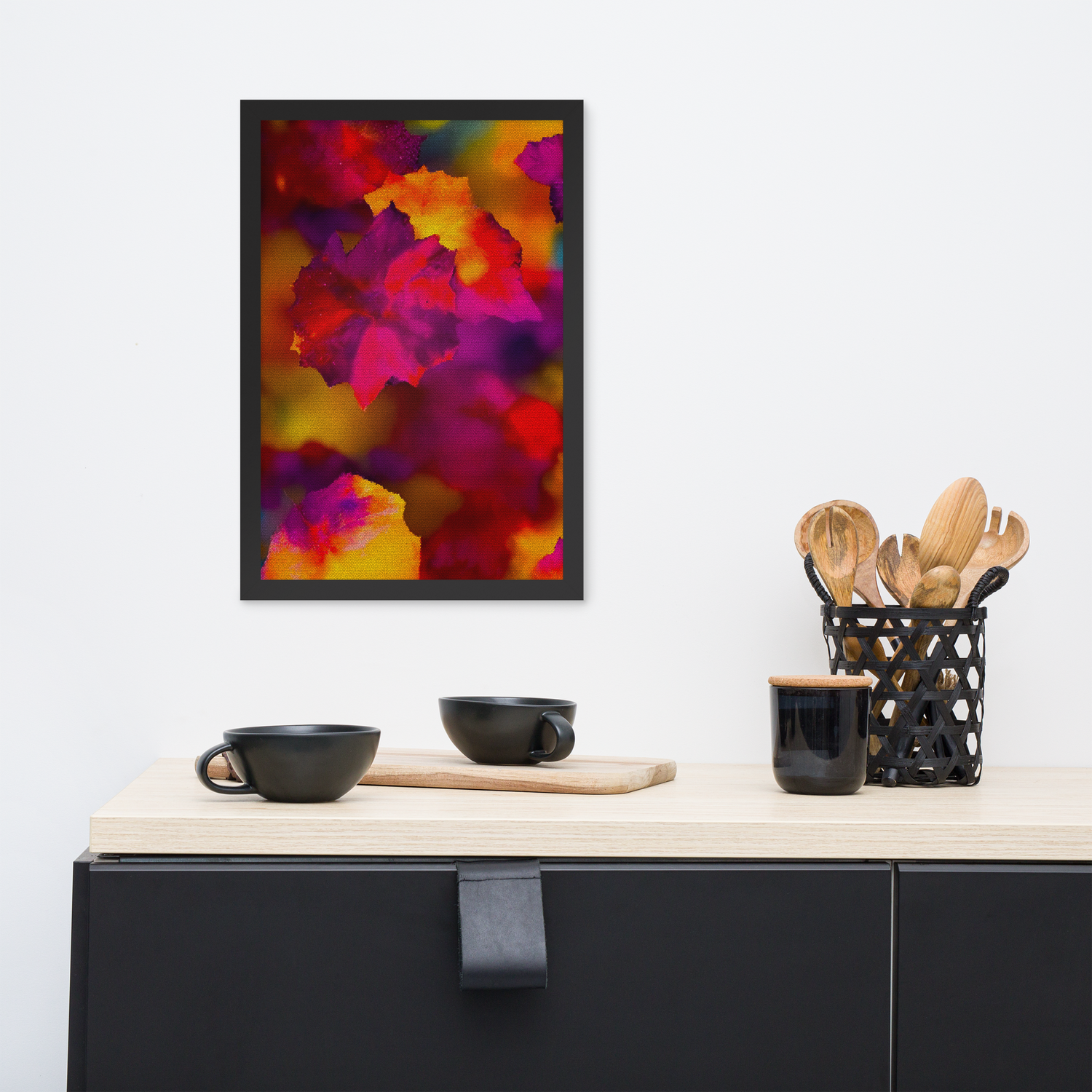 Framed Wall Art - Botanical Floral - Fall Colors Frenzy