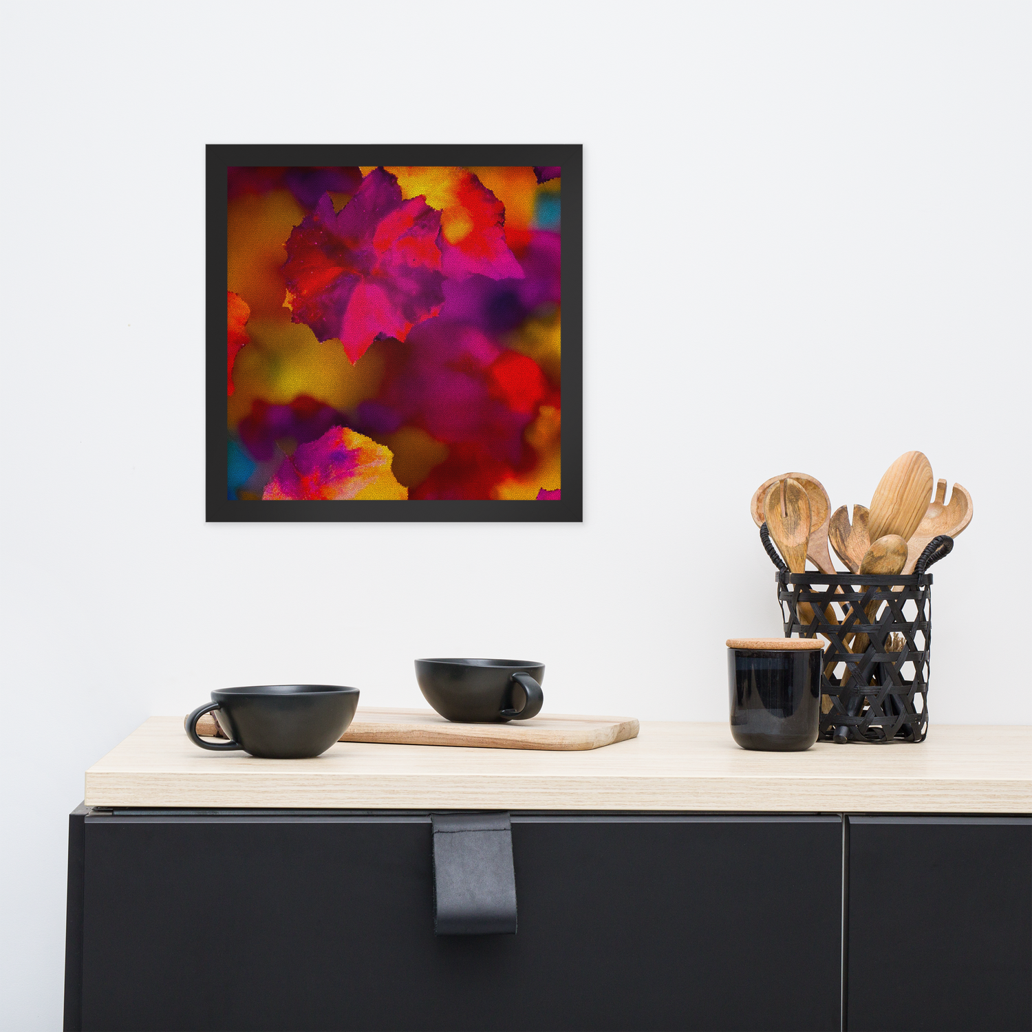 Framed Wall Art - Botanical Floral - Fall Colors Frenzy