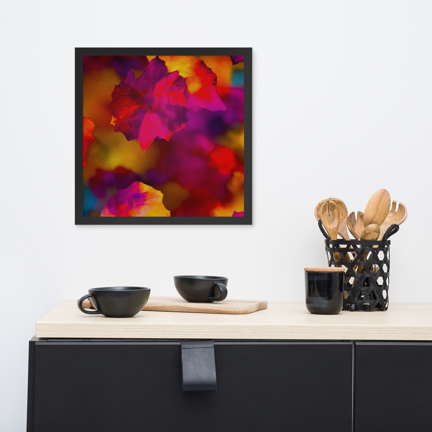 Framed Wall Art - Botanical Floral - Fall Colors Frenzy