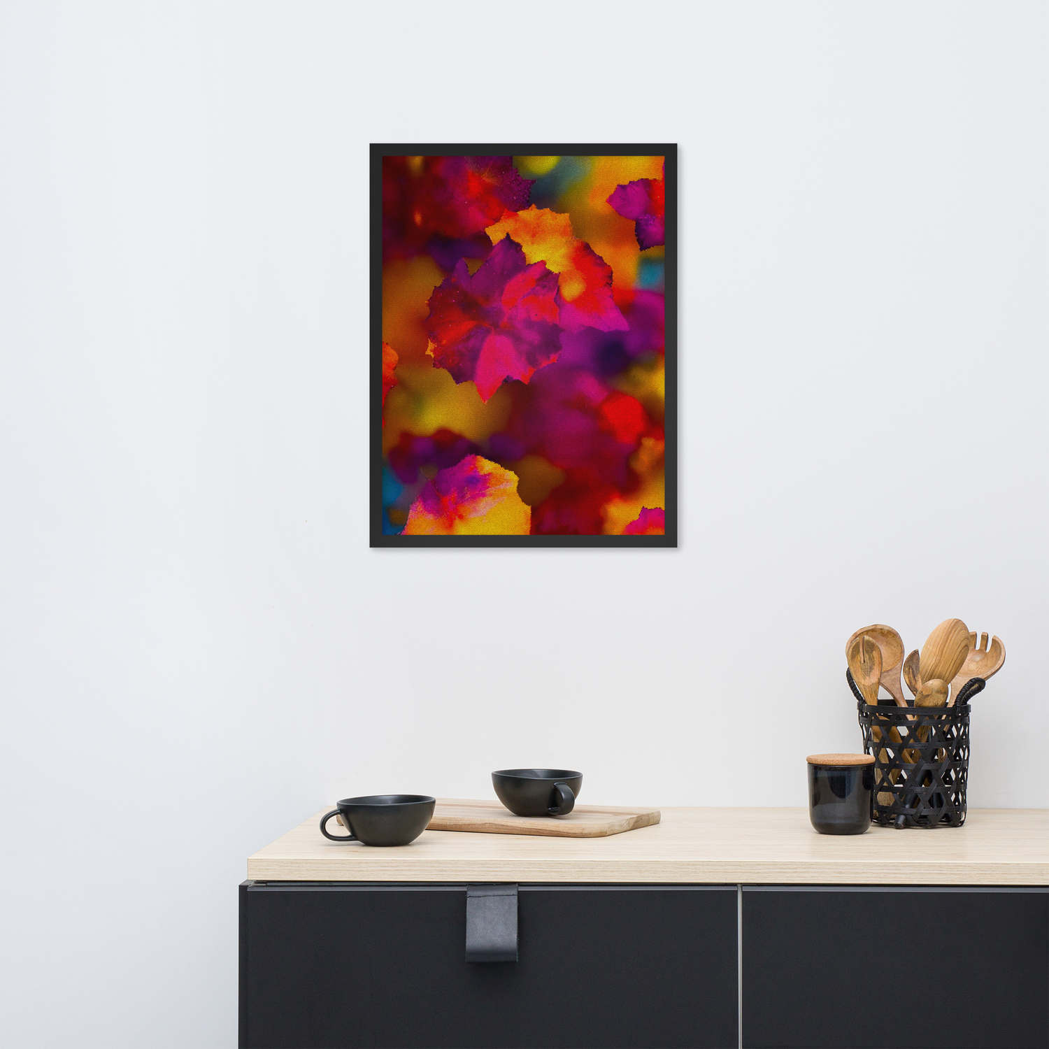 Framed Wall Art - Botanical Floral - Fall Colors Frenzy