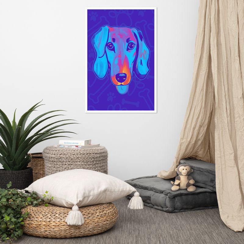 Framed Wall Art - Dachshund Licks &amp; Kisses