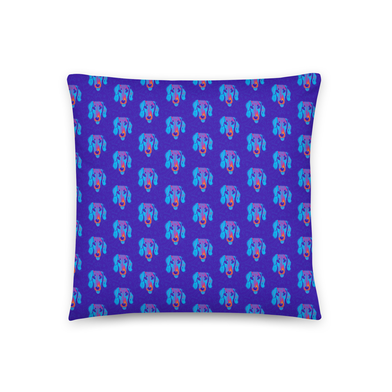 Throw Pillow (with filling) - Dachshund Licks &amp; Kisses