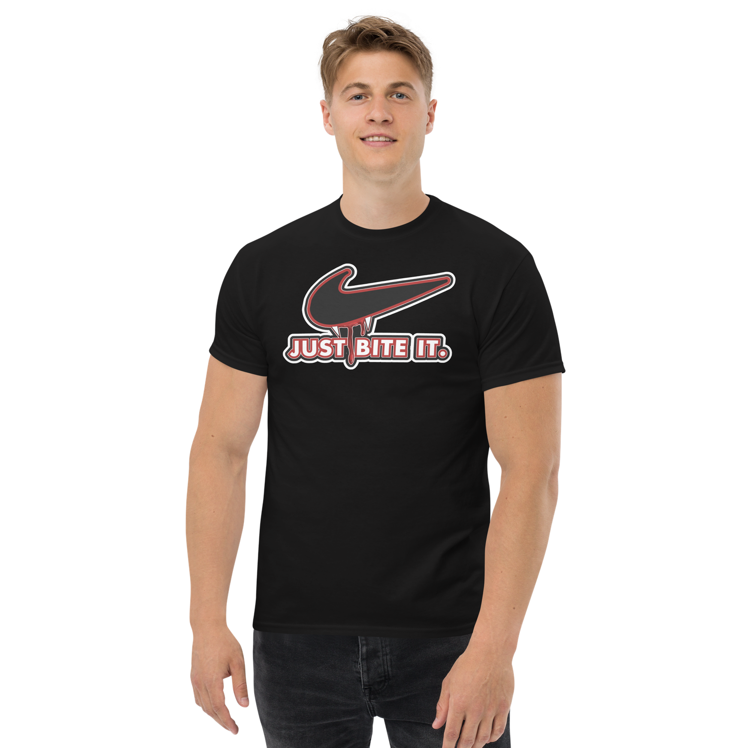 Unisex classic tee - Halloween - Just Bite It - Vampire Swoosh