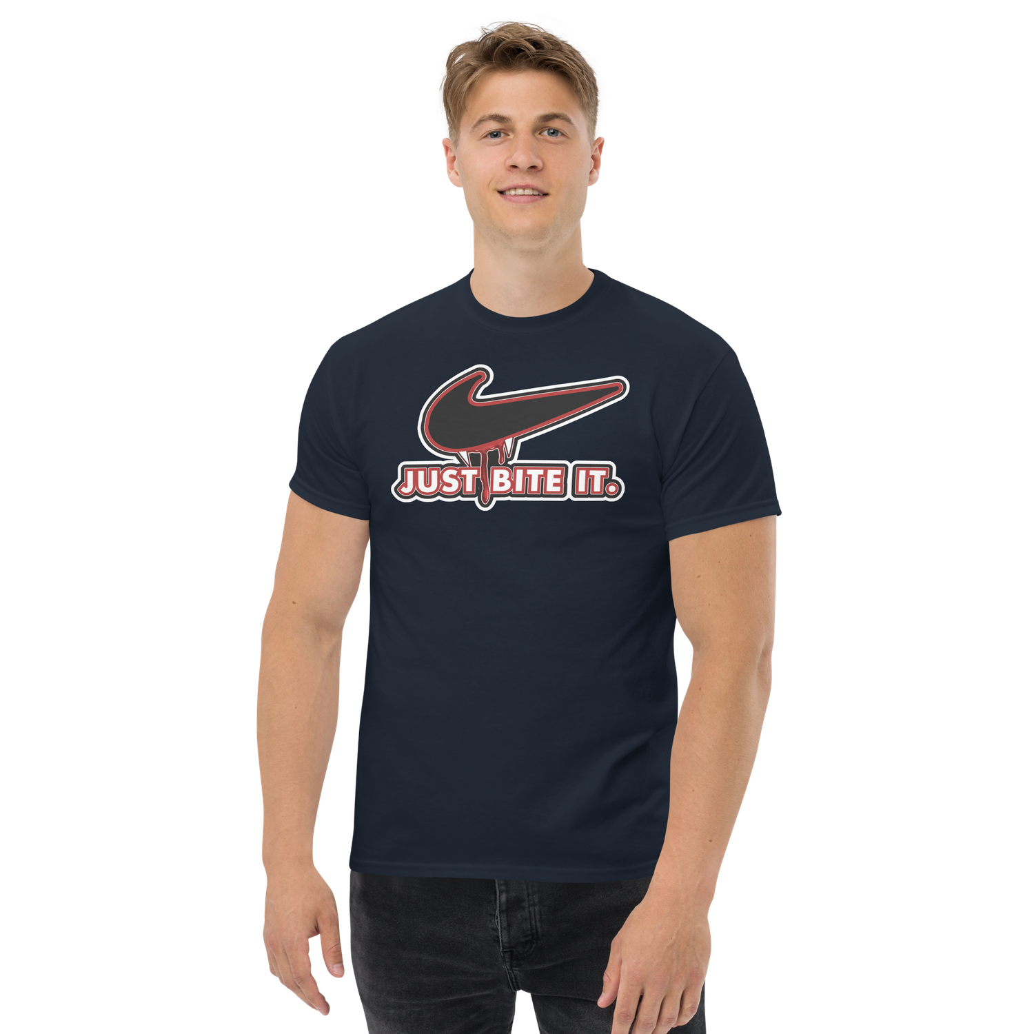 Unisex classic tee - Halloween - Just Bite It - Vampire Swoosh