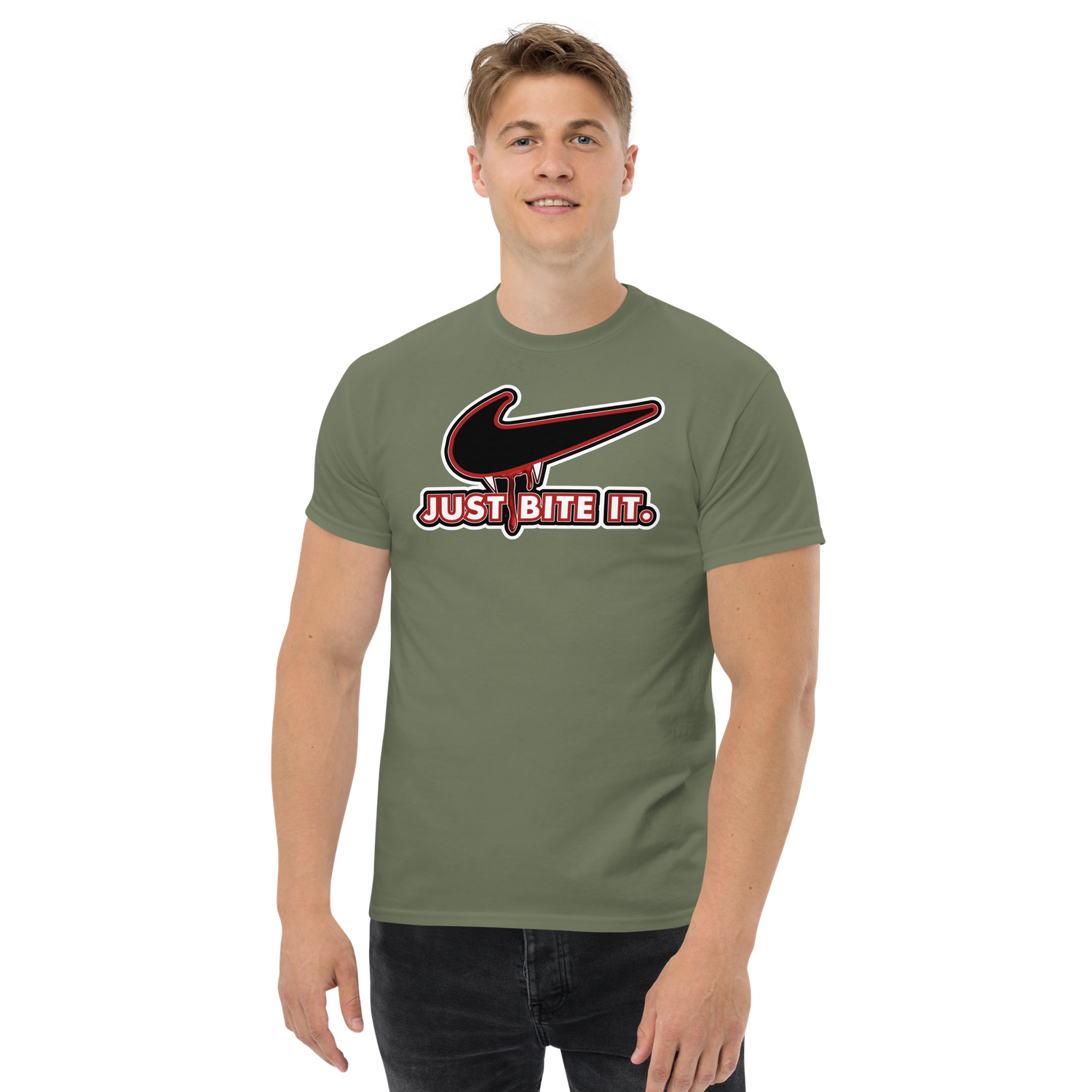Unisex classic tee - Halloween - Just Bite It - Vampire Swoosh