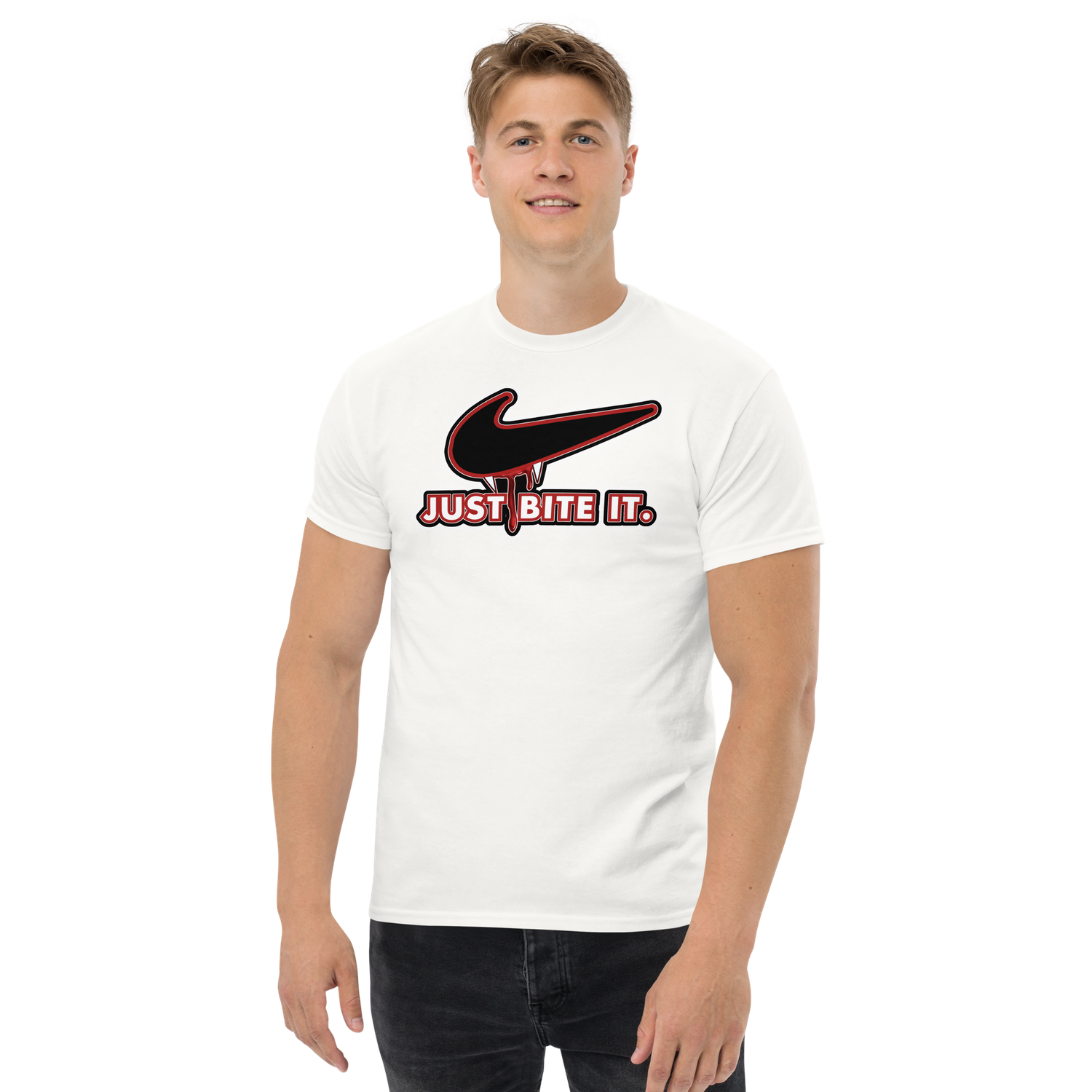 Unisex classic tee - Halloween - Just Bite It - Vampire Swoosh