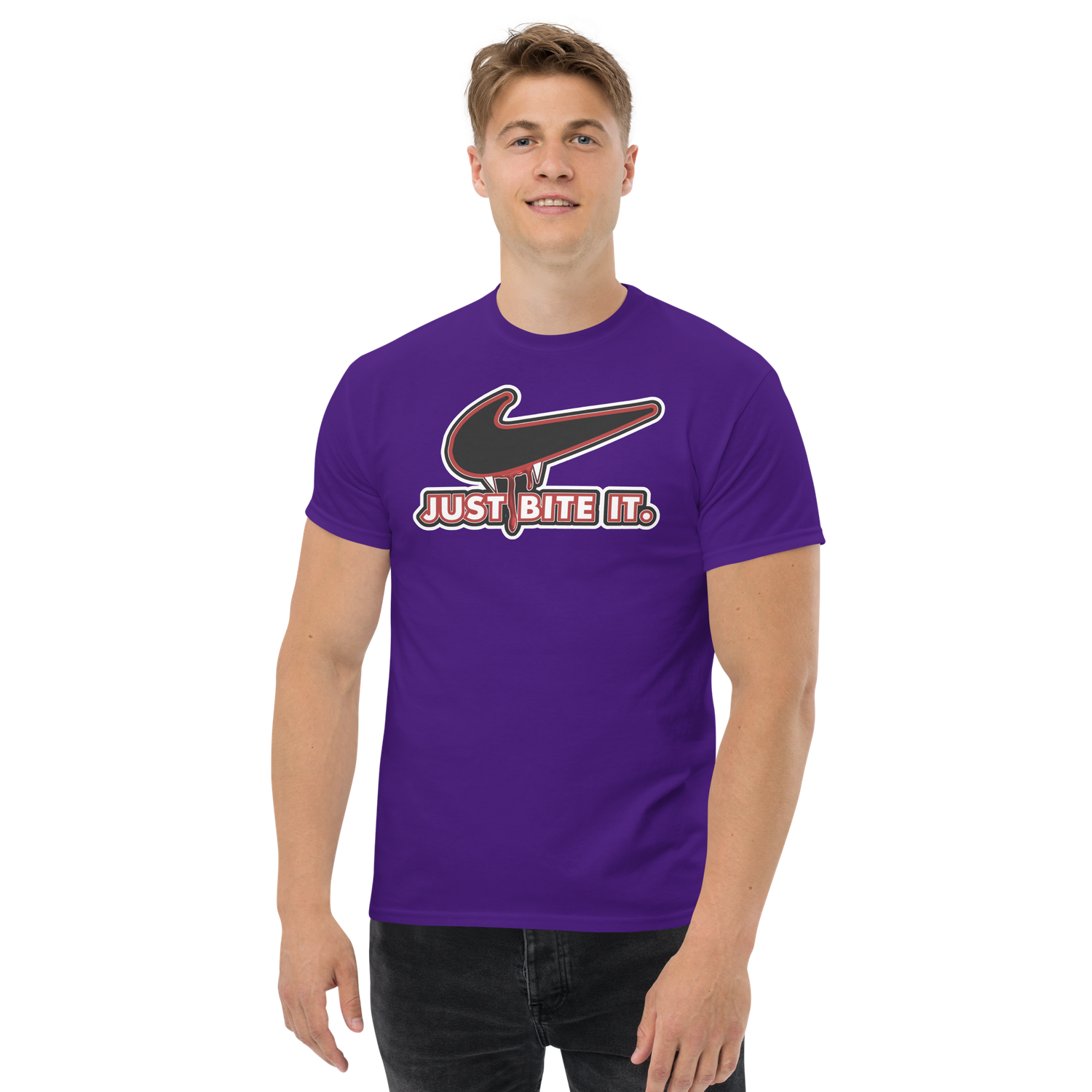Unisex classic tee - Halloween - Just Bite It - Vampire Swoosh