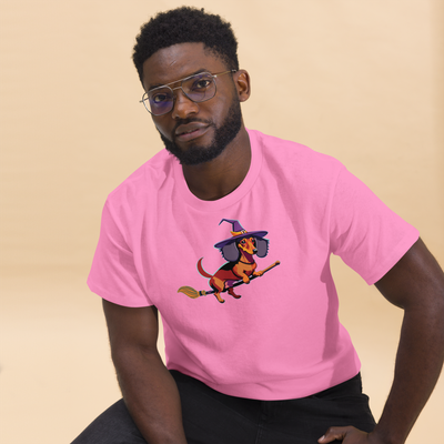 Unisex classic tee - Dachshund Halloweenie Witch