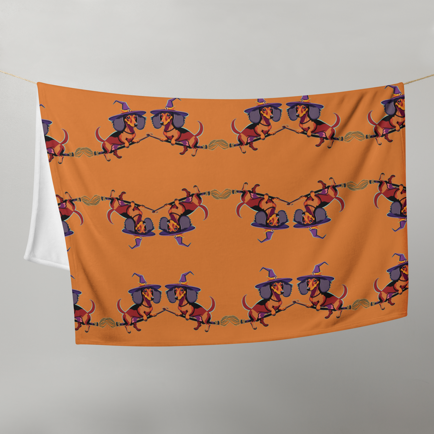 Throw Blanket - Dachshund Halloweenie - Pumpkin Spice