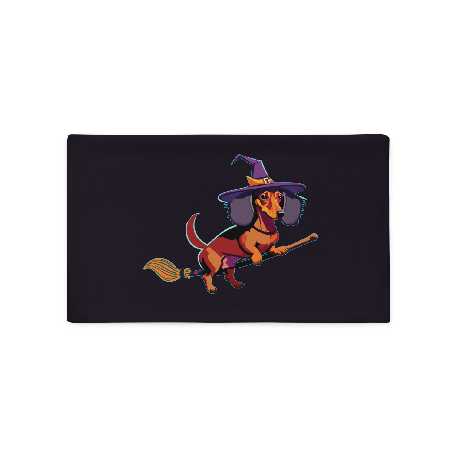 Throw Pillow (case only) - Dachshund Halloweenie - Midnight