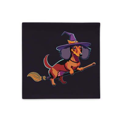 Throw Pillow (case only) - Dachshund Halloweenie - Midnight