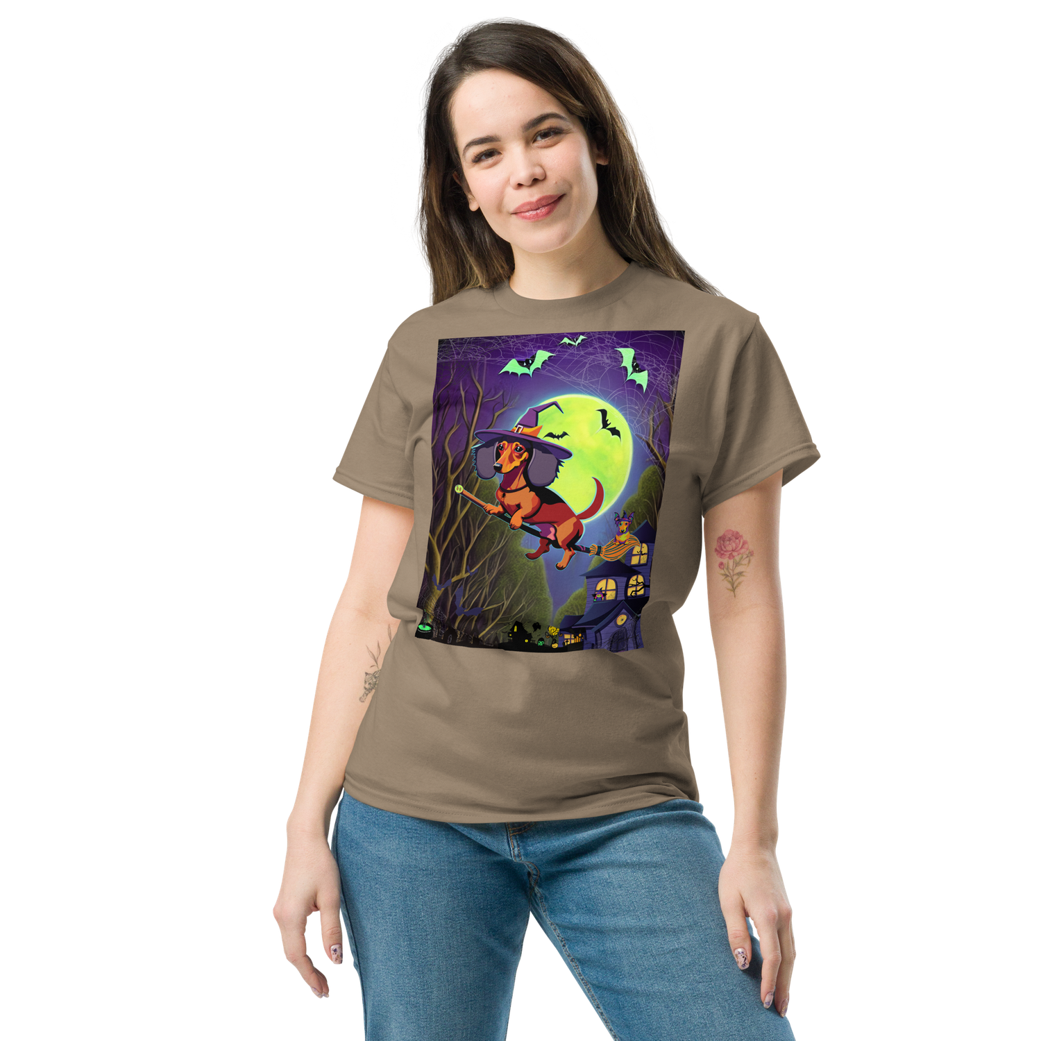 Unisex classic tee - Dachshund Halloween: a Halloweenie!