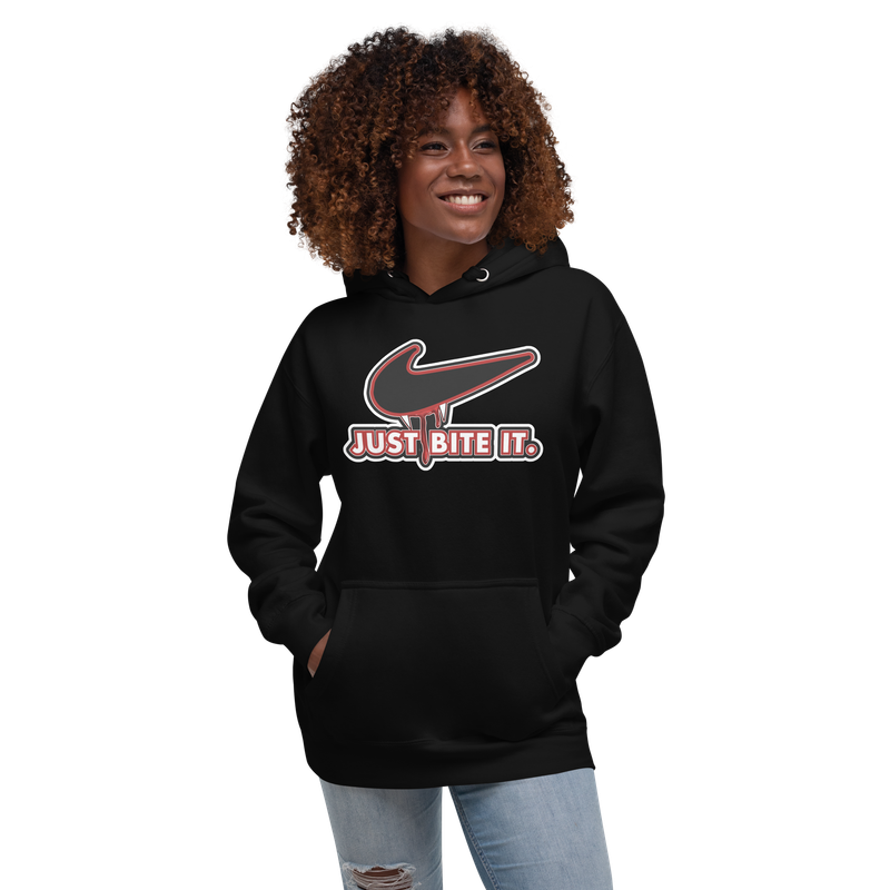 Unisex Hoodie - Halloween - Just Bite It - Vampire Swoosh