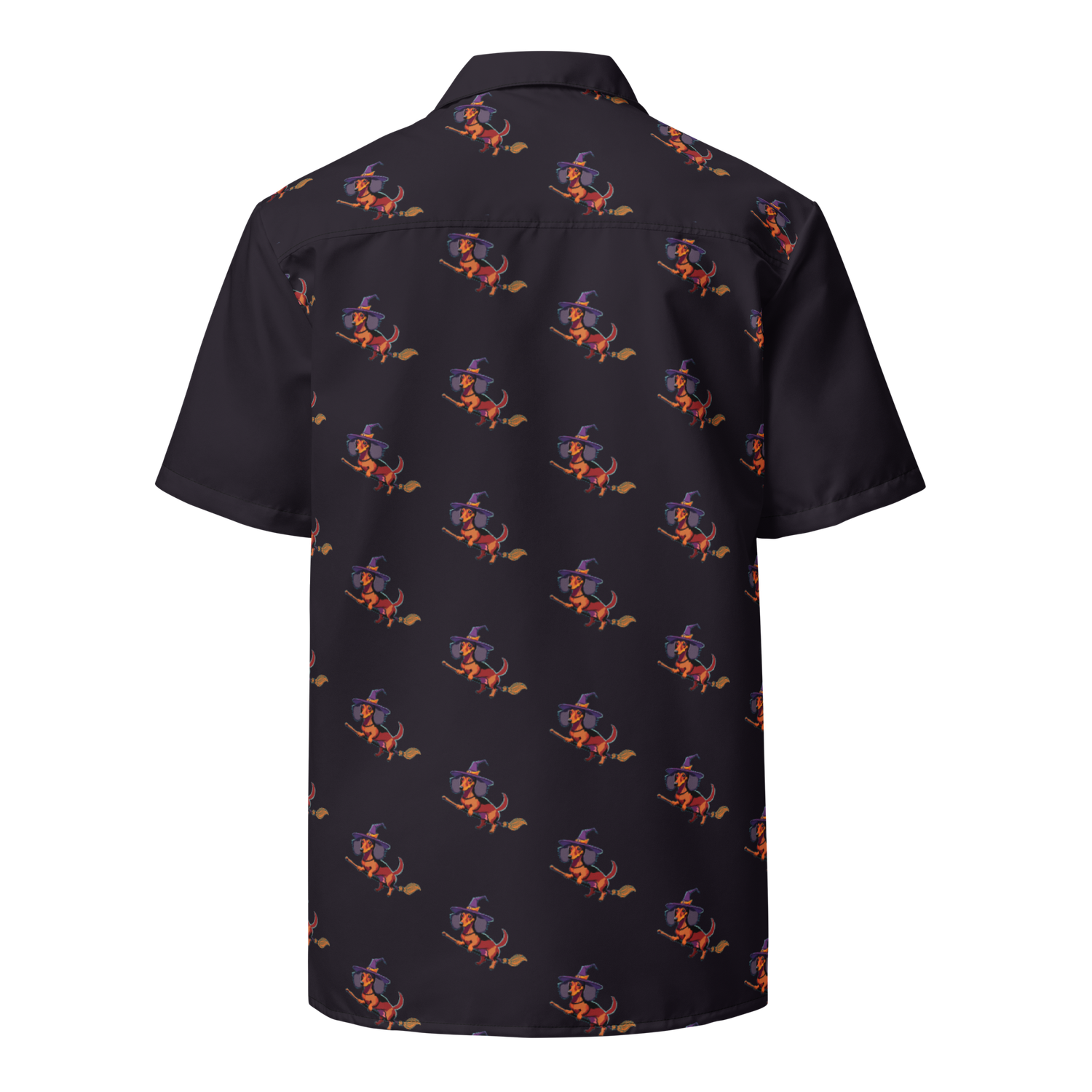 Unisex button shirt - Dachshund Halloweenie Witch