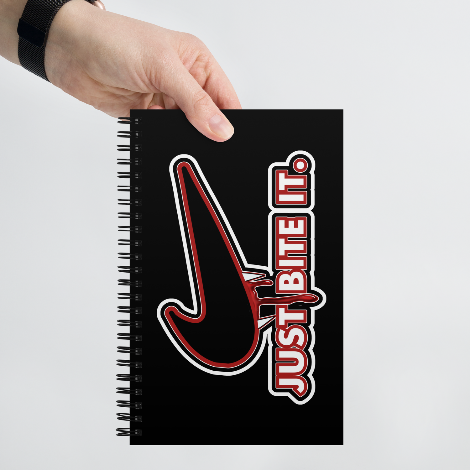 Spiral notebook - Halloween - Just Bite It - Vampire Swoosh