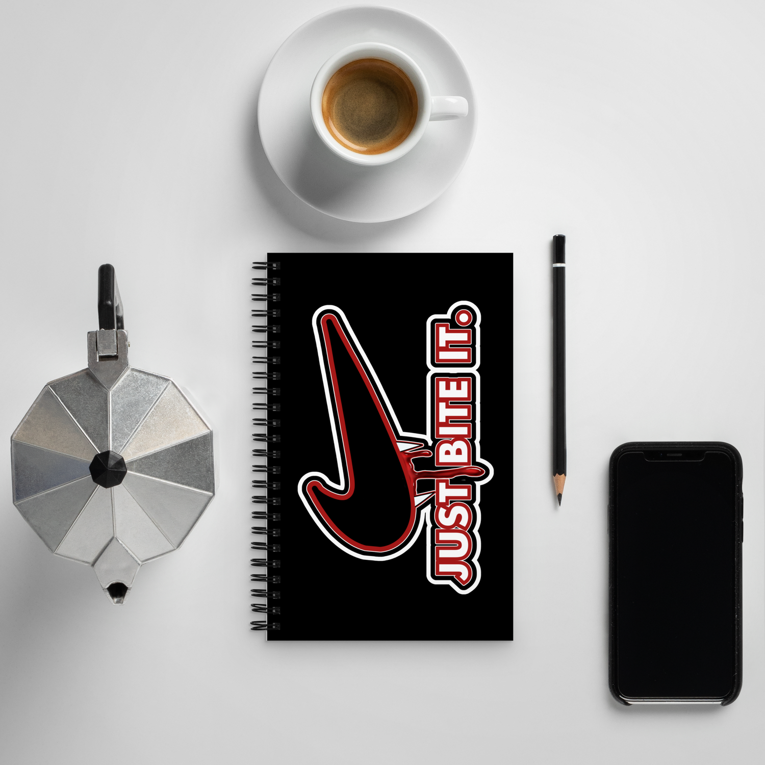 Spiral notebook - Halloween - Just Bite It - Vampire Swoosh