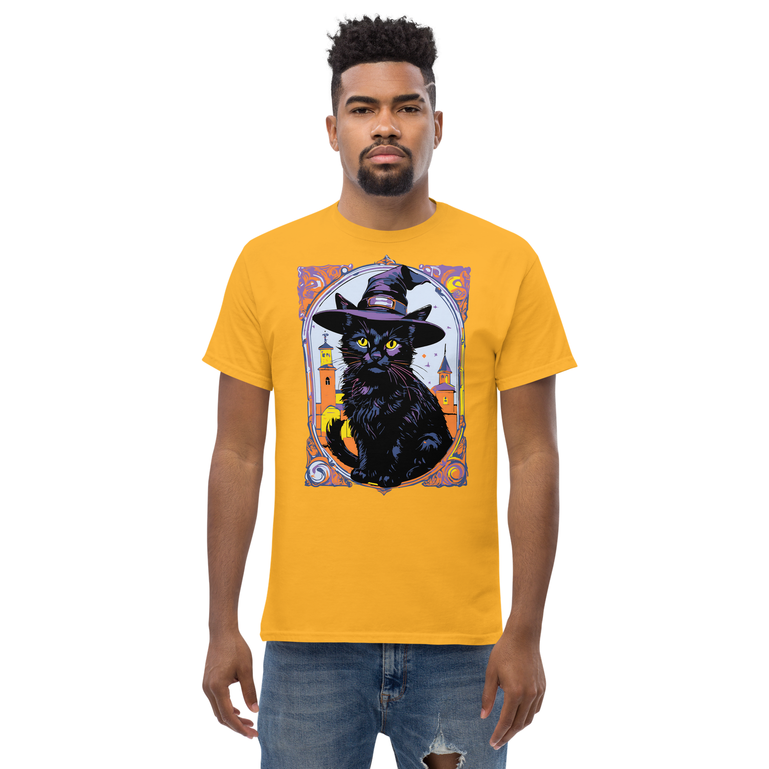 Unisex classic tee - Halloween - Black Cat Witch