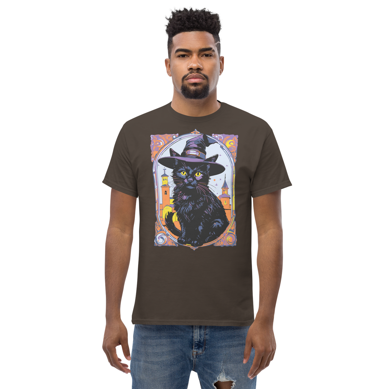 Unisex classic tee - Halloween - Black Cat Witch