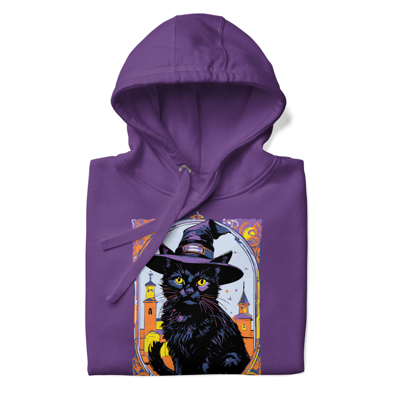 Unisex Hoodie - Halloween - Black Cat Witch