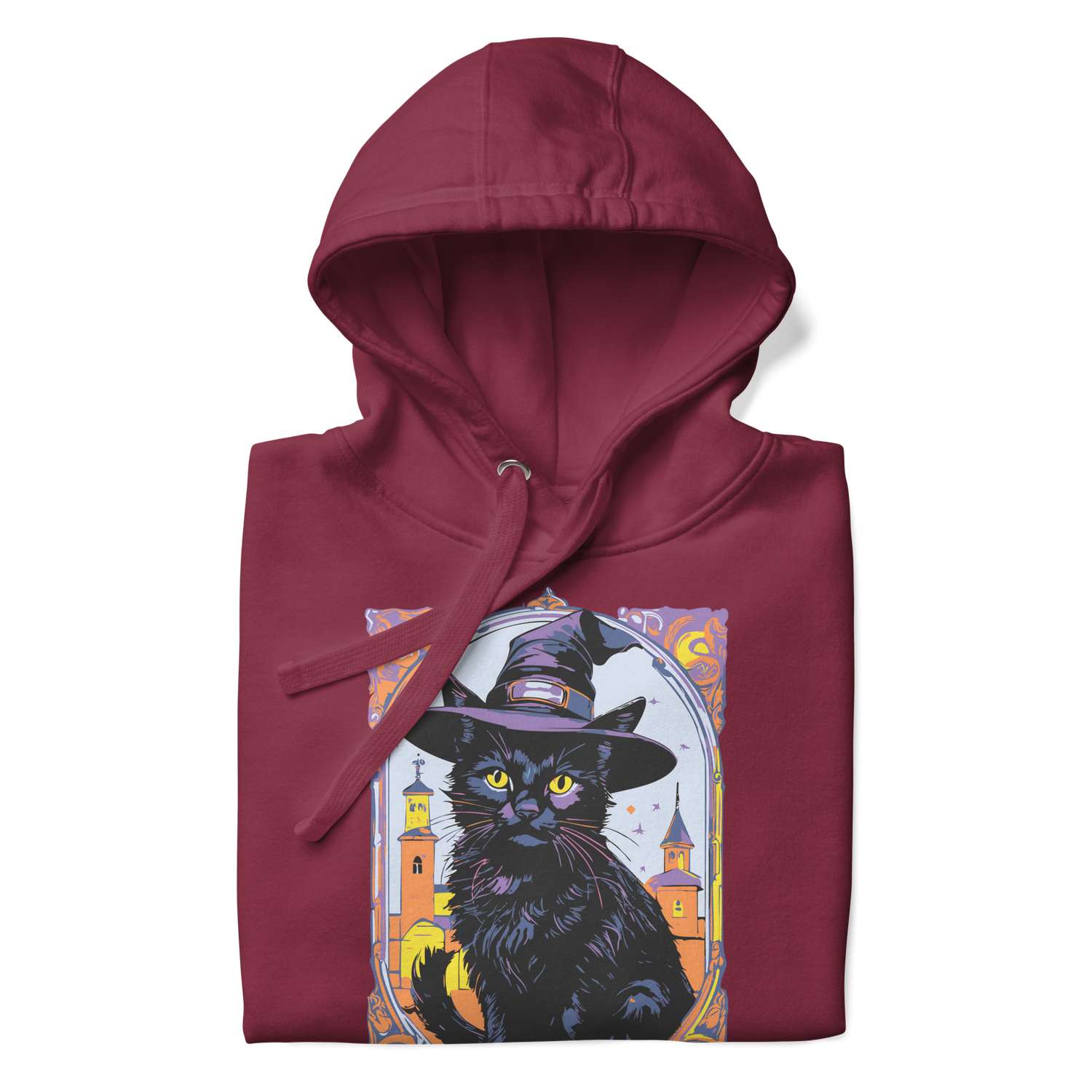 Unisex Hoodie - Halloween - Black Cat Witch