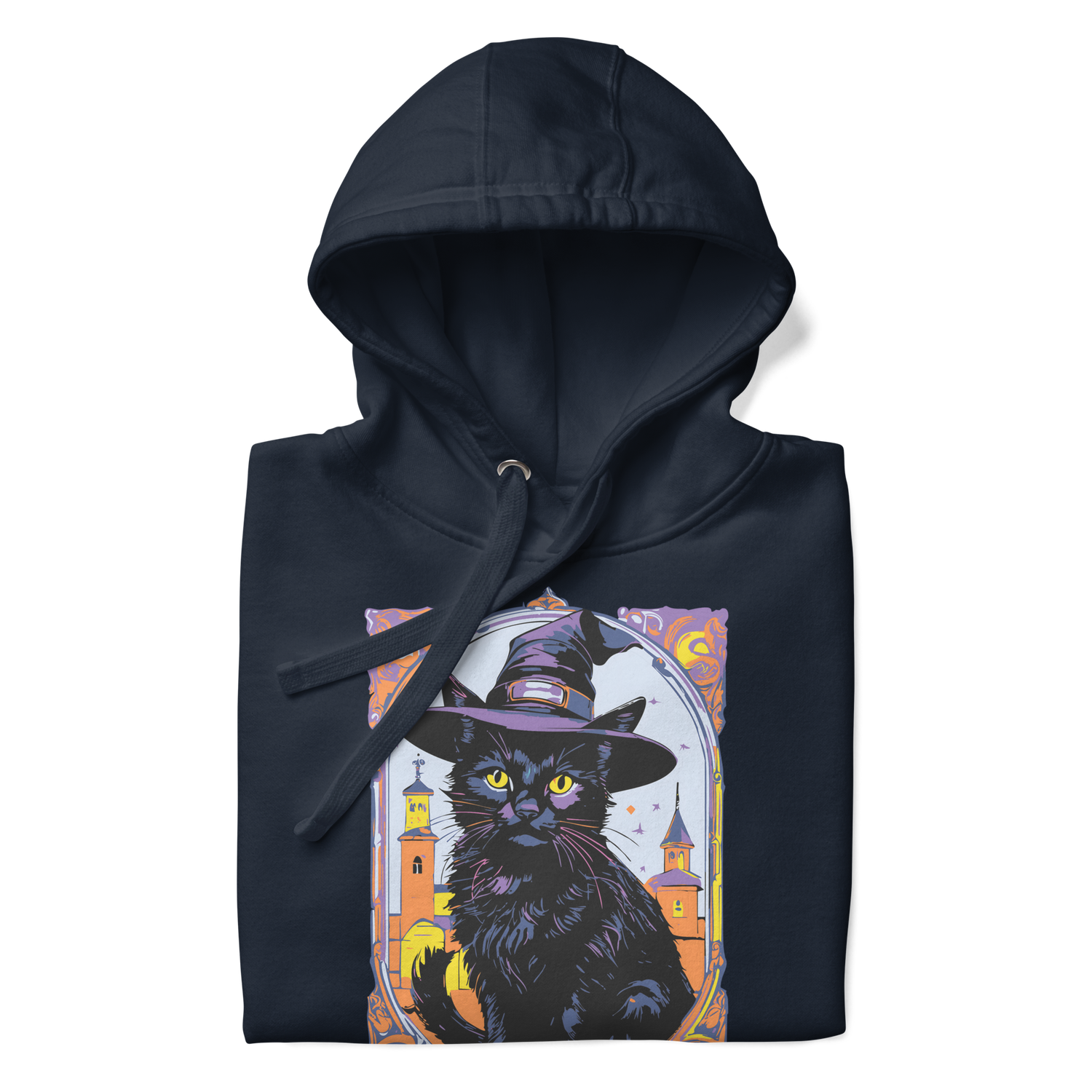 Unisex Hoodie - Halloween - Black Cat Witch