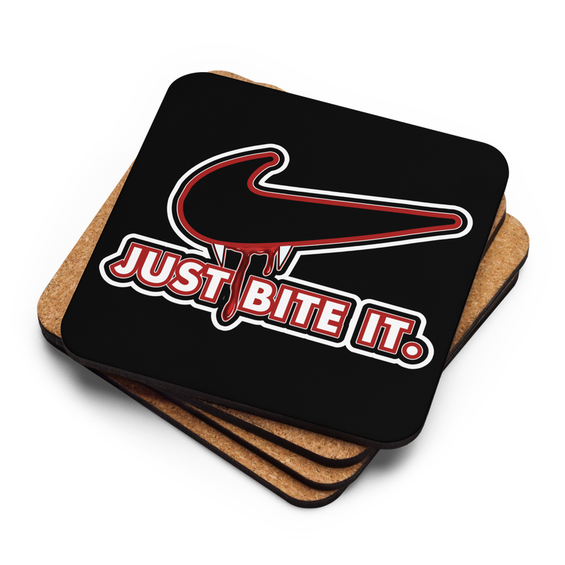 Cork-back coaster - Halloween - Just Bite It - Vampire Swoosh