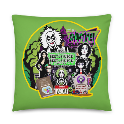 Throw Pillow (with filling) - It's Showtime: Beetlejuice, Beetlejuice!