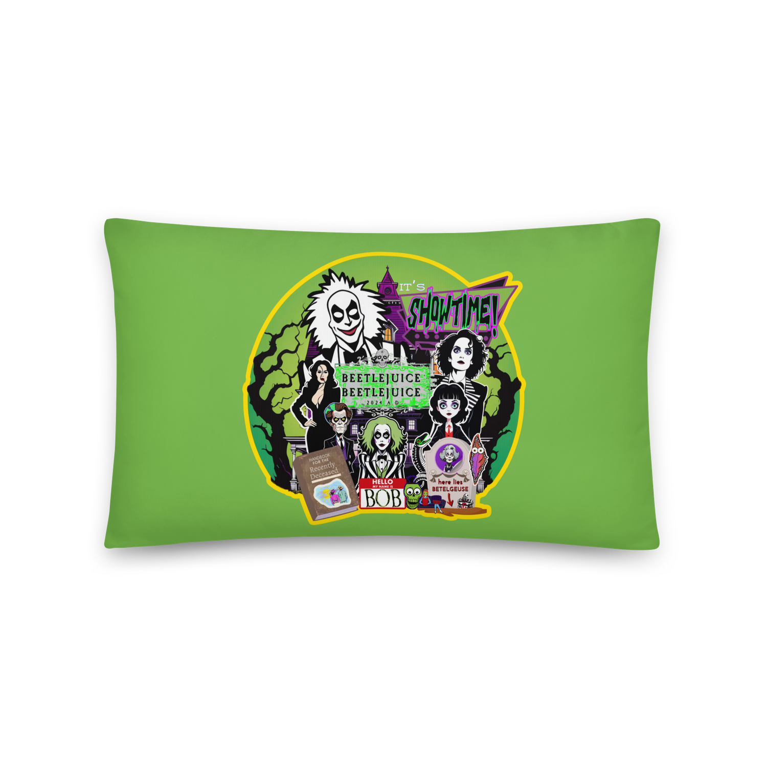 Throw Pillow (with filling) - It&#39;s Showtime: Beetlejuice, Beetlejuice!